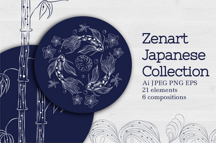 Download Japanese Abstract And Linear Clipart Collection 312627 Illustrations Design Bundles