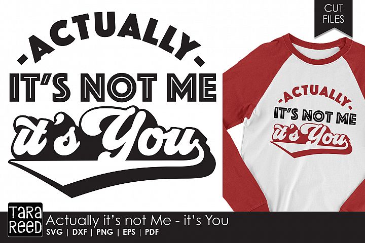 Download Actually it's not me, it's you - Sarcastic SVG and Cut ...