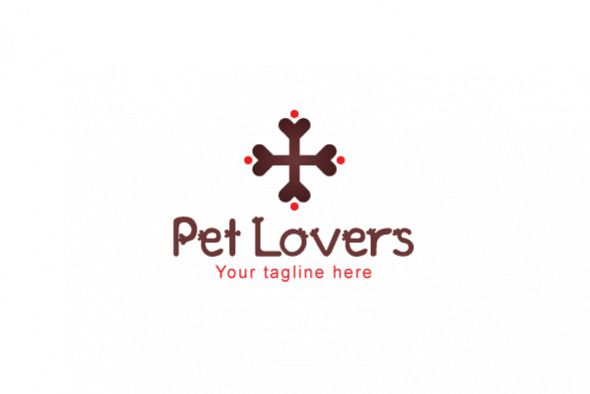 Pet Lovers Simple Iconic Animal Care Logo Design Template