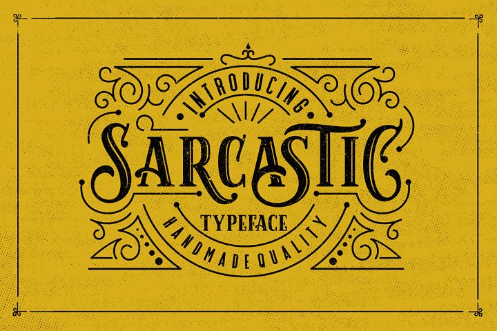 Sarcastic Typeface + Extras - Free Font of The Week