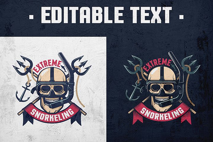 Extreme Diving Retro Emblem