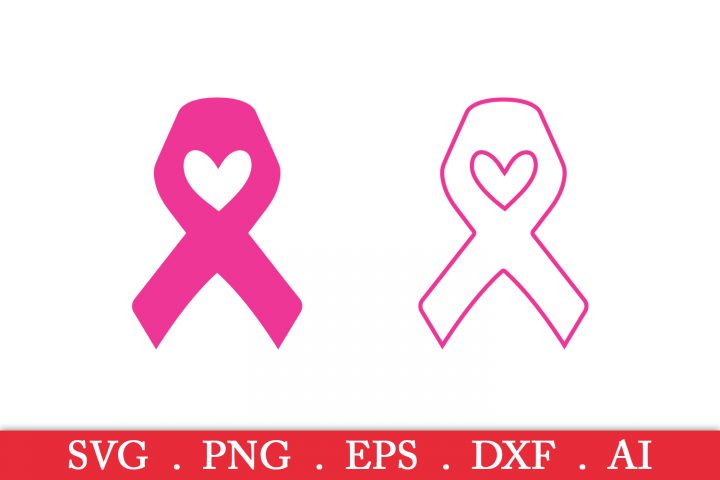 SALE! Heart ribbon svg, breast cancer svg, cancer ribbon svg