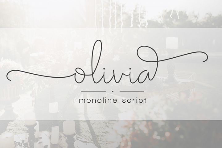 Olivia - Elegant Monoline Script