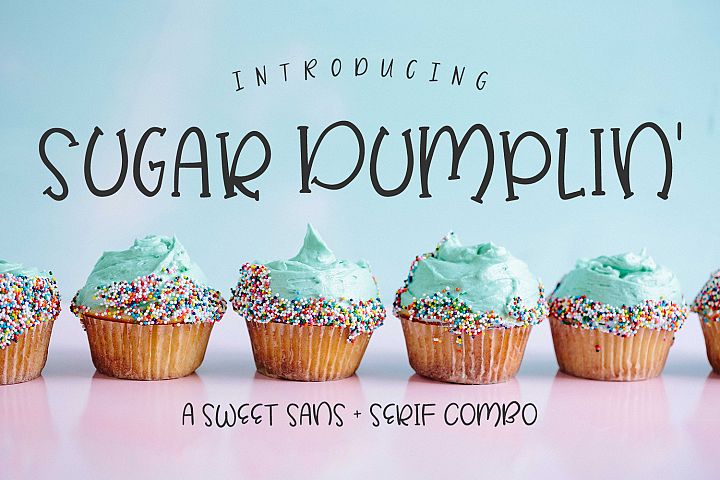Sugar Dumplin Sans & Serif Font Duo