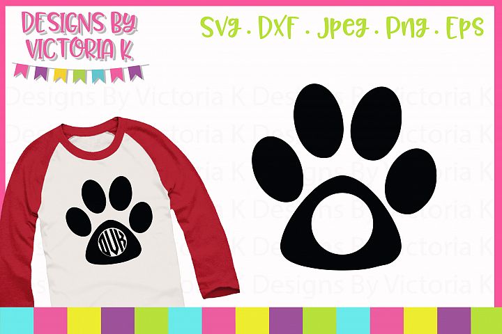 Download Paw print monogram, SVG Cut File (197820) | SVGs | Design ...