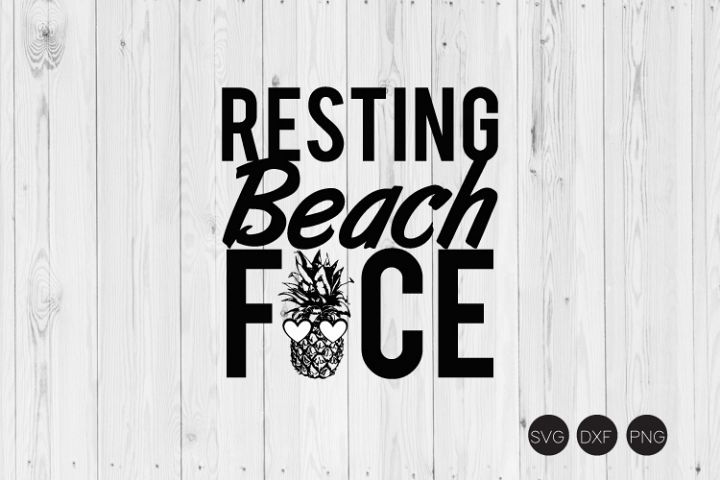 Resting Beach Face Svg Summer Svg Dxf Png Cut Files 187723 Cut Files Design Bundles