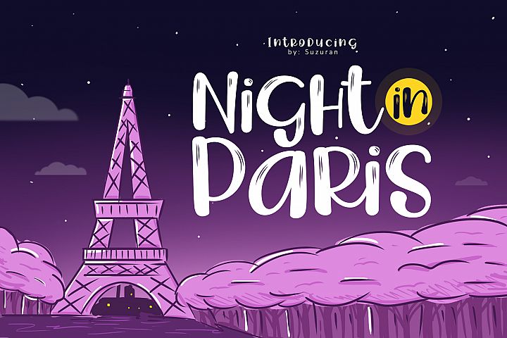 Download Night in Paris (132976) | Script | Font Bundles