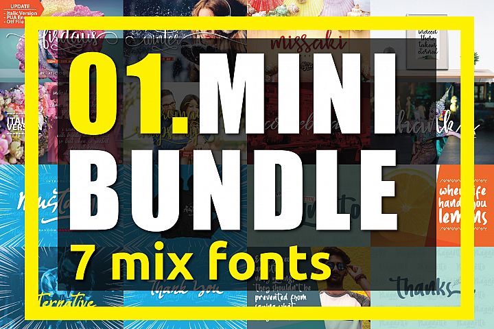 01. MINI BUNDLE - 7 mix fonts