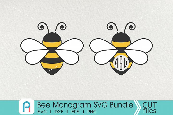 Download Bee Monogram Svg, Bee Svg, Bee Clip Art, Bee Graphics ...