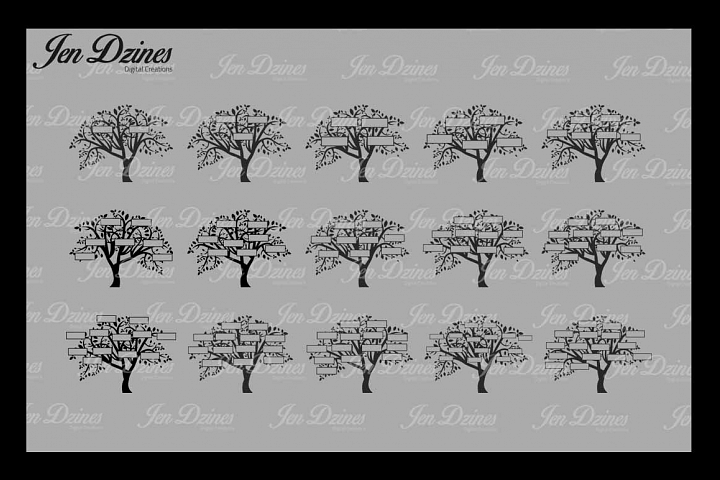 Download Family Tree Bundle SVG DXF EPS PNG (15311) | SVGs | Design ...