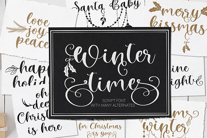 Winter Time. Decorative Script Font