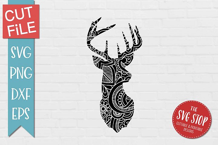 Download Mandala Deer - SVG, PNG, DXF, EPS (344716) | SVGs | Design ...