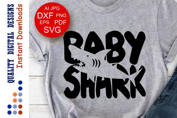 Baby Shark shirt svg Kids Shark party svg files Decor