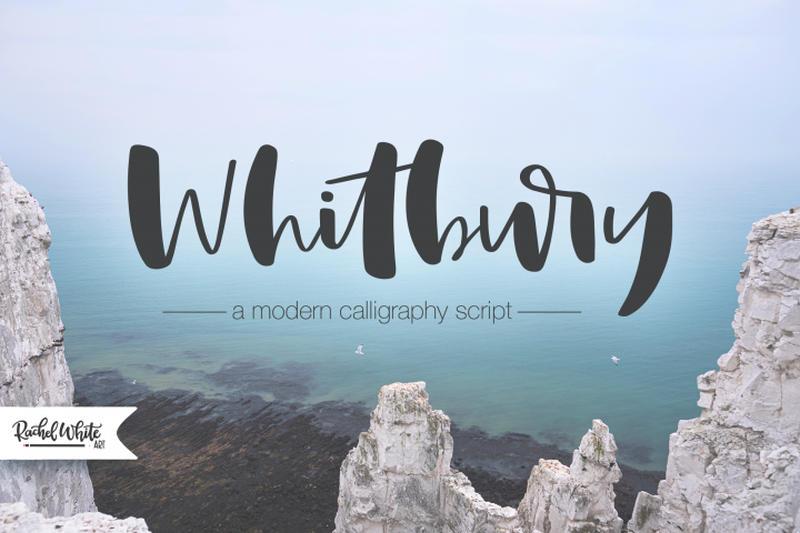 Whitbury, a modern calligraphy script font