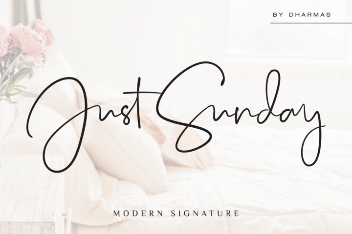 Just Sunday - Family Modern Script