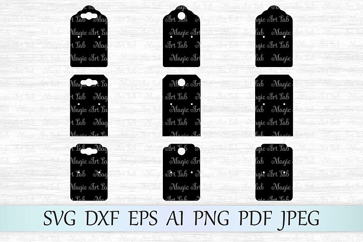 Download Earring cards SVG, Earring display cards SVG template, DIY