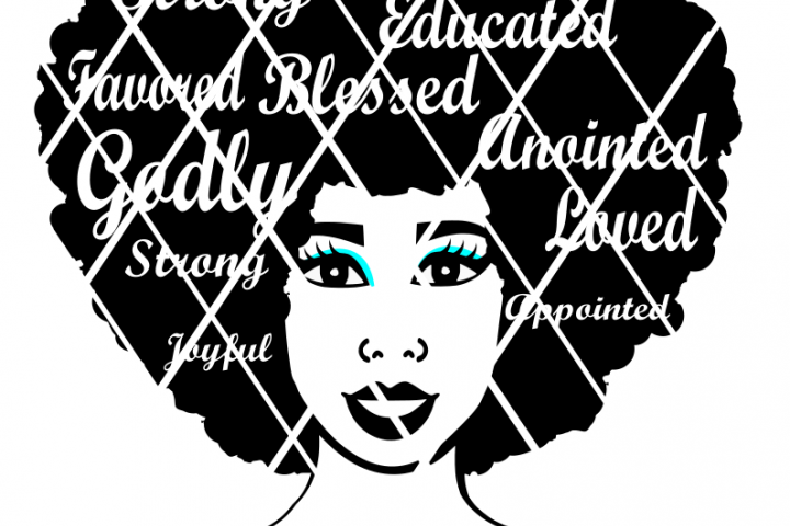 CAROL AFRO GIRLS,AFRO HAIR SVG, WORDS IN HAIR