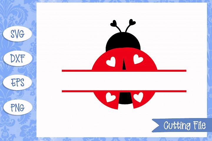 Download Love Bug Split Monogram Svg File