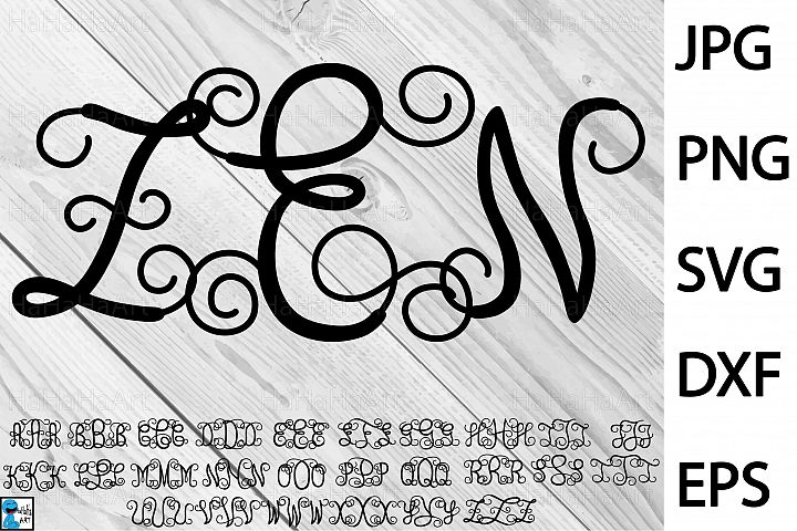 Vine Alphabet - Clip art / Cutting Files 251c