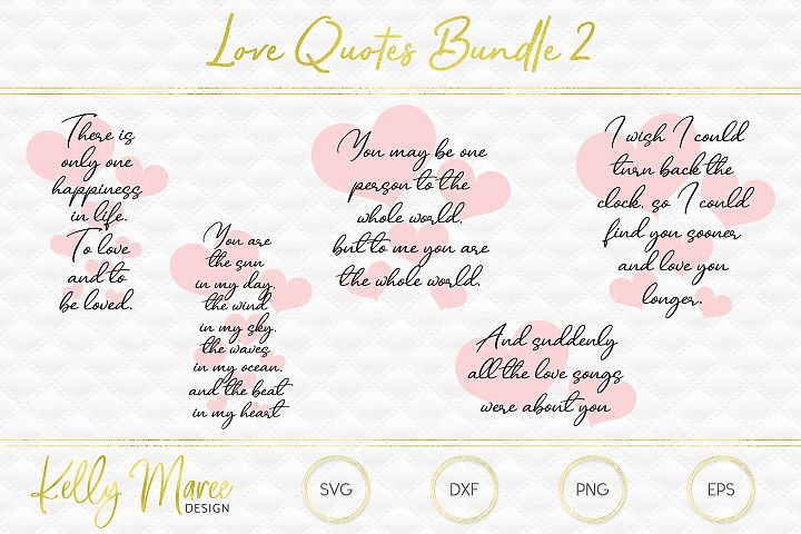 Download Love Quotes SVG Bundle #2