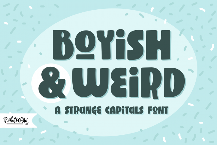 Boyish & Weird, a strange capitals font