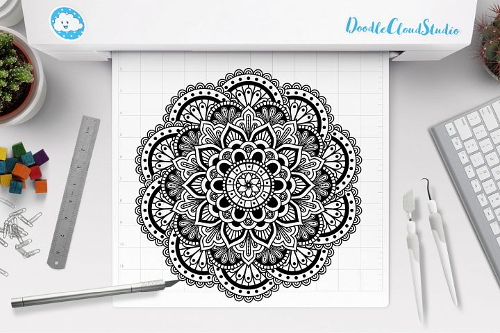 Download Cut Files Silhouette Cameo Boho Svg Doodle Svg Cricut Svg Mandala Style Wolf Svg Zentangle Svg Stencils Templates Craft Supplies Tools PSD Mockup Templates