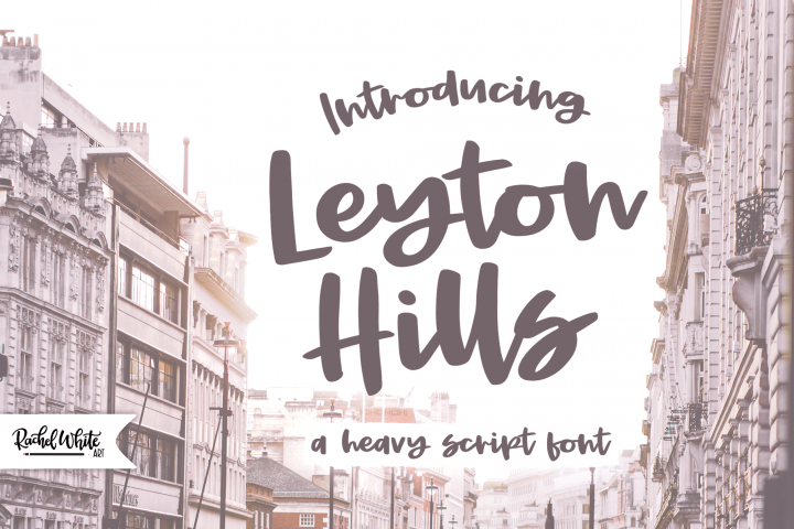 Leyton Hills, a heavy script font