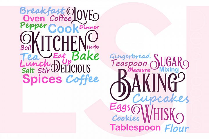 Download Free Svgs Download Kitchen And Baking Subway Art Set Free Design Resources