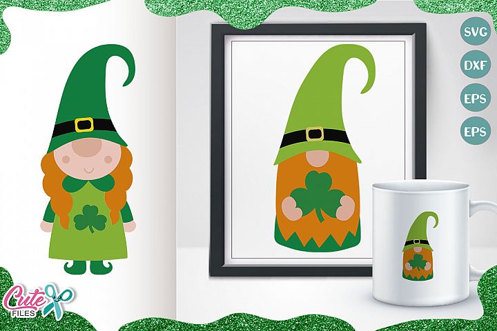 Download Irish Gnome couple svg, St Patricks svg cut files