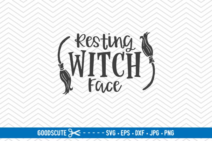 Resting Witch Face | Halloween - SVG DXF JPG PNG EPS (295516) | SVGs