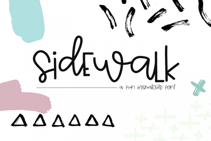 Download Sidewalk - A Fun & Mismatched Font (113511) | Regular | Font Bundles