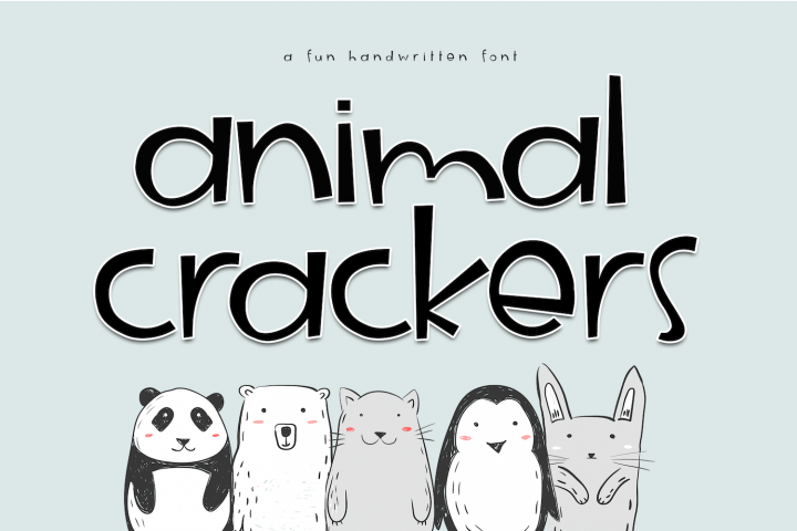 Animal Crackers - A Fun Handwritten Font - Free Font of The Week