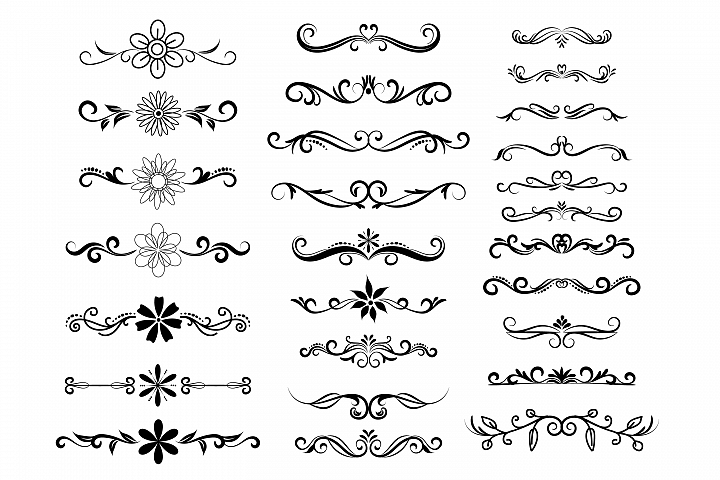 Download Floral Dividers Vector Pack 270029 Decorations Design Bundles