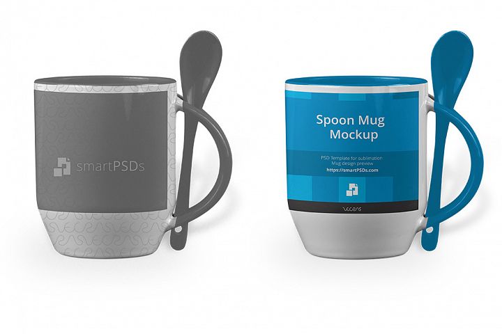 Download Spoon Handle Mug Design Mockup (35703) | Mock Ups | Design ...