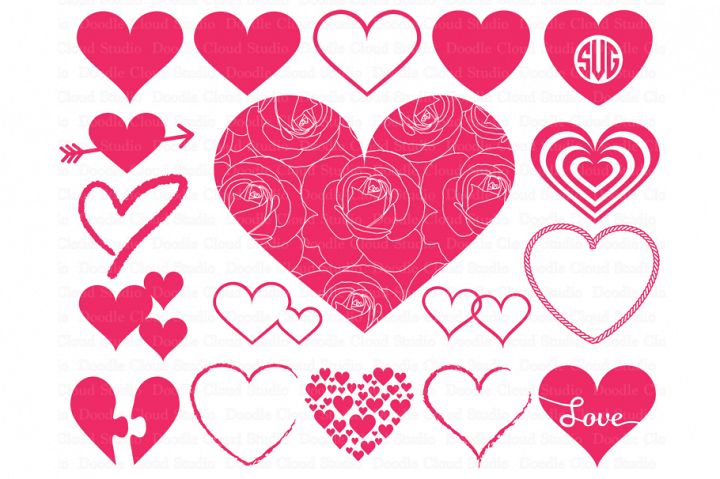 Download Heart svg, Heart Monogram SVG files. Valentine Day svg.