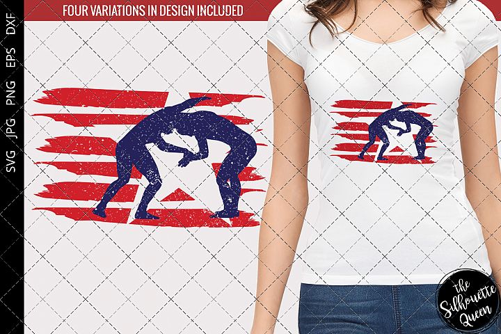 Wrestling - Women flag svg