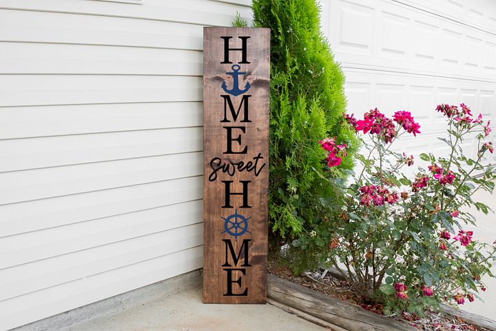 Beach House Front Porch Sign - Home Sweet Home SVG (478899 ...