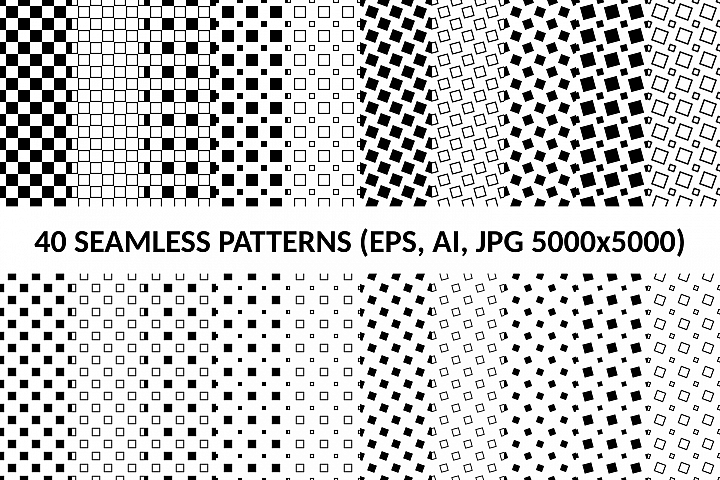 Download 40 Seamless Square Patterns AI, EPS, JPG 5000x5000 (29546 ...