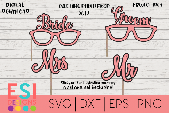 Download Wedding SVG | Photo Prop Set 2| SVG, DXF, EPS, PNG (526624 ...