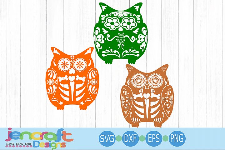 Download Sugar Skull Owl SVG Design Bundle SVG, EPS, DXF (199471 ...