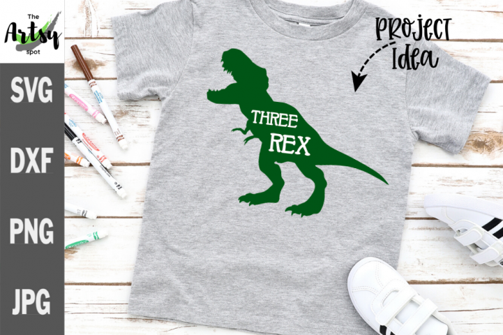 three Rex, 3rd birthday Dinosaur SVG tyrannosaurus rex svg