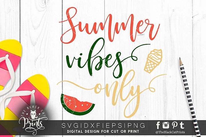 Download Summer vibes only SVG PNG EPS DXF