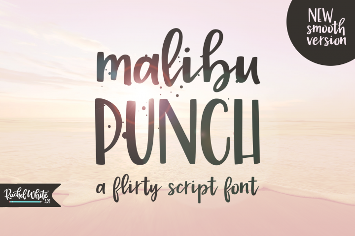 Malibu Punch, a flirty brush font