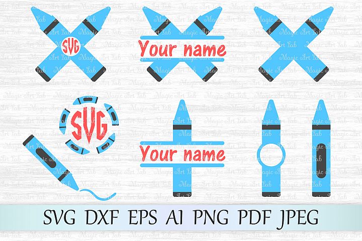 Download Crayon SVG, Crayon monogram, Teacher svg, Back to school SVG