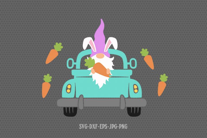 Download Easter gnome riding truck svg, easter gnome svg, easter svg