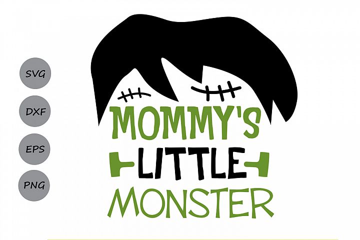 Mommy's Little Monster svg, Halloween svg, Monster svg. (137348) | SVGs