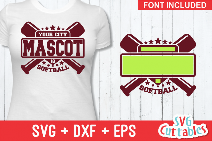 Download Softball SVG Template 003, svg cut file (90241) | Cut Files | Design Bundles