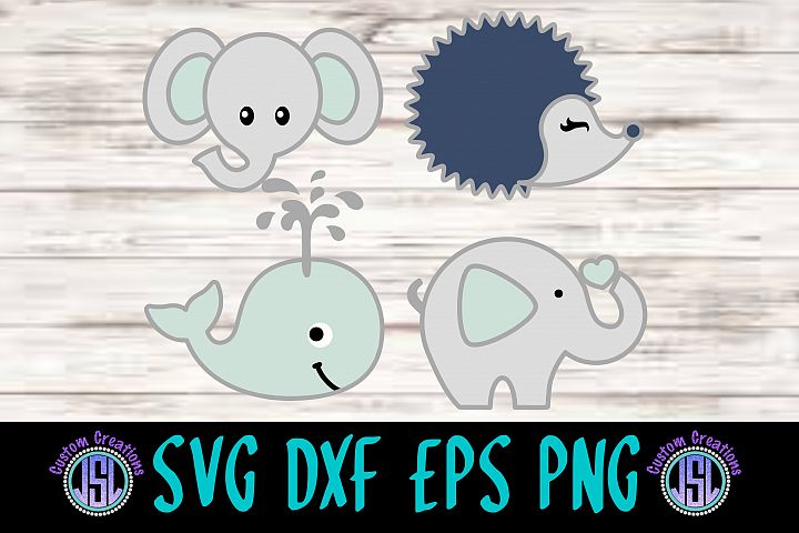 Download Baby Animals Set of 4 Bundle | SVG DXF EPS PNG Cut Files
