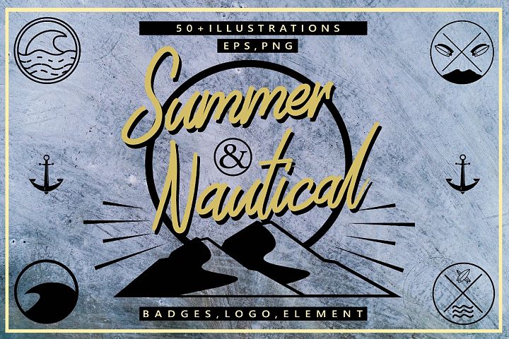 Free Harmonic Script With Summer Illustration Package Bundle Script Fonts