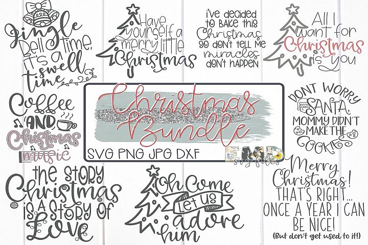 Christmas Holiday Bundle Svg | Merry Christmas Svg